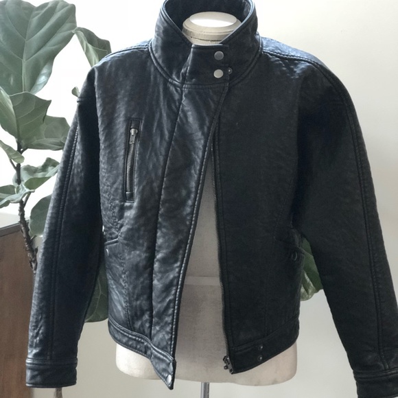 Silence + Noise Etienne Pebbled Faux Leather Coat - Picture 3 of 8